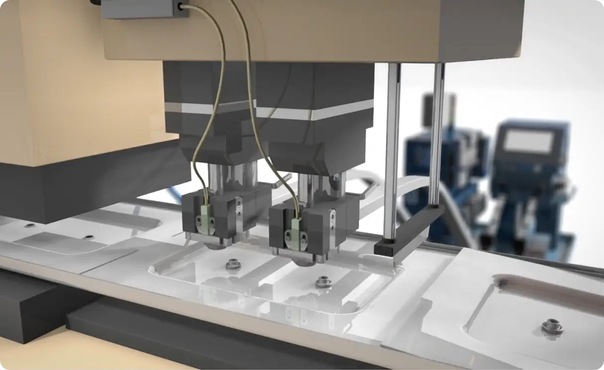 In-die fastener installation system within stamping press.